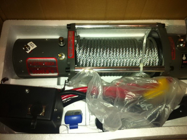 Лебедка электрическая 12V Electric Winch 12000lbs / 5443 кг с кевларовым тросом 10mm 4x4 4414
