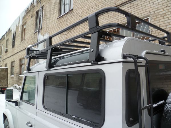 Алюминиевый силовой багажник Land Rover Defender люкс Алюминиевый силовой багажник Land Rover Defender люкс