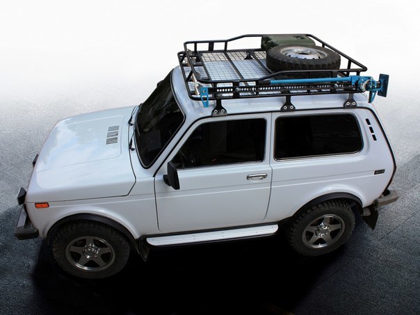 Багажник экспедиционный Нива 3D c сеткой и креплениями