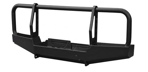 Простой и недорогой передний силовой бампер с горизонтальной площадкой лебёдки на УАЗ Хантер.