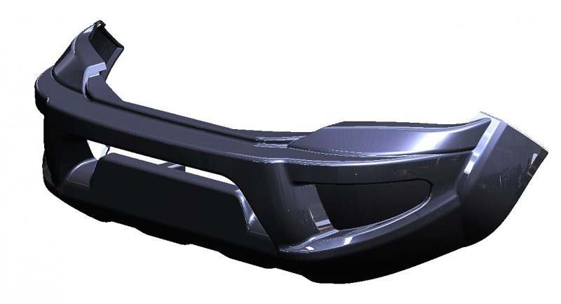 Бампер АВС-Дизайн передний Toyota Hilux 2015- (БАЗОВЫЙ, без оптики)(черный/белый/под покраску) 