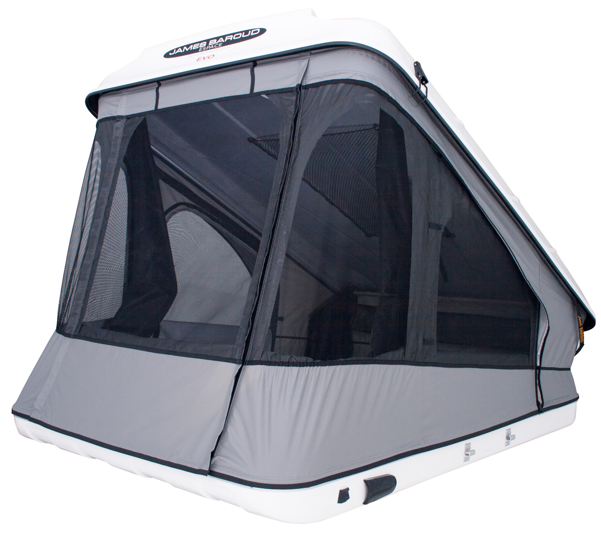 Палатка на крышу автомобиля Space Evo белая 140х198 см
