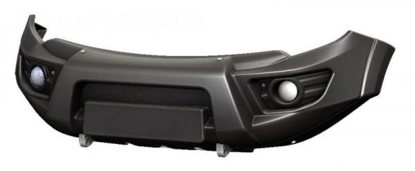 Бампер АВС-Дизайн передний Mitsubishi L200 2015- (под штатную оптику, черный)