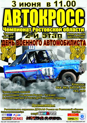 В Ростове состоялся 2-й этап открытого Чемпионата Ростовской области по автокроссу.